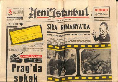 Yeni İstanbul Gazetesi 25 Ağustos 1968 - Rus Ve Bulgar Birlikleri Romen Sınırına Yığınak Yapıyor GZ84712 - 1