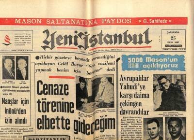 Yeni İstanbul Gazetesi 25 Ekim 1967 - Almanya Türkiyeye Harp Tazminatı Vermekten Vazgeçti GZ76731 - 1