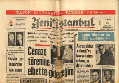 Yeni İstanbul Gazetesi 25 Ekim 1967 - Hakses Ve Tunagür Münakaşa Ettiler GZ74804 - 1