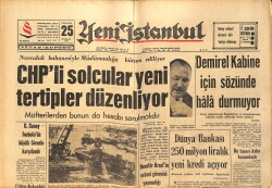 Yeni İstanbul Gazetesi 25 Haziran 1966 - Dünya Bankası 250 Milyon Liralık Yeni Kredi Açıyor - Diba Adaşını Bağrına Bastı GZ158666 - Gökçekoleksiyon