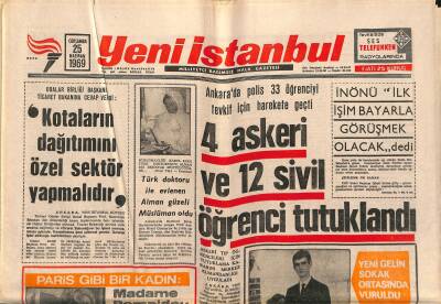 Yeni İstanbul Gazetesi 25 Haziran 1969 - Galatasaray Bugün Kampa Giriyor - Bütün Salam Ve Sosislerde Domuz Eti Var GZ120942 - 1