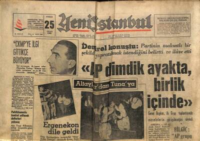 Yeni İstanbul Gazetesi 25 Nisan 1965 - Ergenekon Dile Geldi, Alparslan Türkeş, Yıldırım Kaptan Çizgi Roman GZ109234 - 1