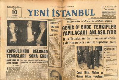 Yeni İstanbul Gazetesi 25 Ocak 1953 - Cevat Rifat Atılhan Ve Osman Yüksel Yakalandı GZ102976 - 1