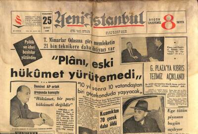 Yeni İstanbul Gazetesi 25 Şubat 1965 -Elijah Muhammed de Tehdit Edildi GZ57023 - 1