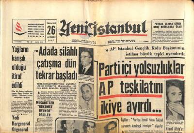 Yeni İstanbul Gazetesi 26 Ağustos 1967 - Alain Delon Eşinden Ayrılıyor GZ84175 - 1