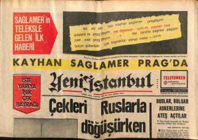 Yeni İstanbul Gazetesi 26 Ağustos 1968 - Kayhan Sağlamer Pragda GZ76252 - 1