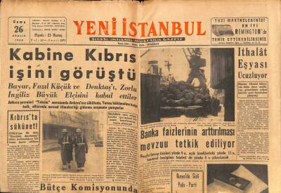 Yeni İstanbul Gazetesi 26 Aralık 1958 - Atatürkün İmzasını Taşıyan Altın Tabaka GZ83110 - 1