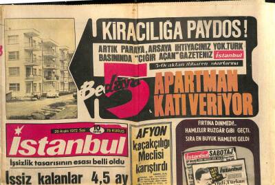 Yeni İstanbul Gazetesi 26 Aralık 1972 - Atatürkün Manevi Kızı Ülkü Bu Sonuncusu Diyerek 3 . Defa Evlendi - Afyon Kaçakçılığı Meclisi Karıştırdı GZ113745 - 1