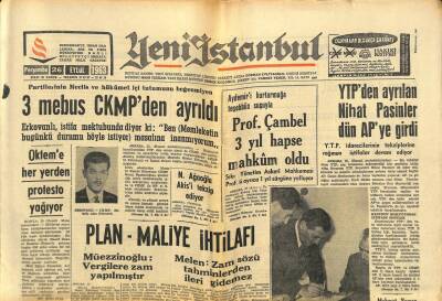 Yeni İstanbul Gazetesi 26 Eylül 1963 - Nedim Ökmen Tekrar Toptaşına Gönderildi GZ102807 - 1