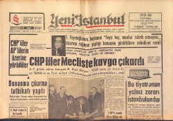 Yeni İstanbul Gazetesi 26 Mart 1964 - Donanma Çıkarma Tatbikatı Yaptı - CHP'liler Mecliste Kavga Çıkardı GZ158759 - Gökçekoleksiyon