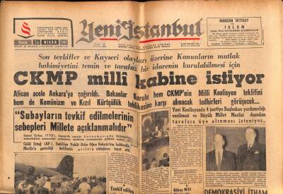 Yeni İstanbul Gazetesi 26 Nisan 1963 -İsrail Bir Mikrop Harbine Hazırlanıyor GZ57030 - 1