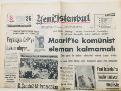Yeni İstanbul Gazetesi 26 Ocak 1967 - Turalın Bildirisi Sol Çevrede Panik Yarattı GZ53245 - 1