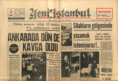 Yeni İstanbul Gazetesi 26 Şubat 1968 - Kıbrısda Seçim Sert Tedbirler Altında Yapıldı GZ102865 - 1