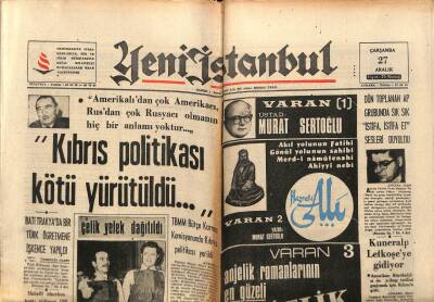 Yeni İstanbul Gazetesi 27 Aralık 1967 - Batı Trakyada Bir Türk Öğretmene İşkence Yapıldı GZ77642 - 1