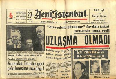 Yeni İstanbul Gazetesi 27 Haziran 1967 - Vietnam,Ortadoğu,Nükleer Silahlar Ve Rus Amerikan Münasebetlerini Görüştüler GZ102891 - 1