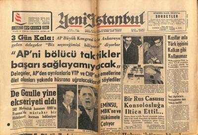 Yeni İstanbul Gazetesi 27 Kasım 1962-Kızıllar Asla Türk İşçisini Kalkan Gibi Kullanamaz GZ57221 - 1