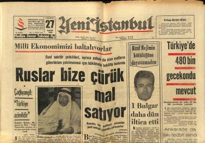Yeni İstanbul Gazetesi 27 Kasım 1965 - Türkiyede 480 Bin Gecekondu Mevcut GZ84677 - 1