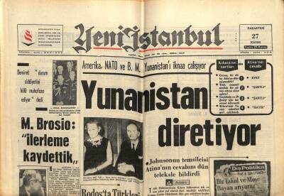 Yeni İstanbul Gazetesi 27 Kasım 1967 - Ankara lı Masonlar Ziya Altınbaş, Gündoğdu Akkor, Abdülkadir Asna GZ57006 - 1