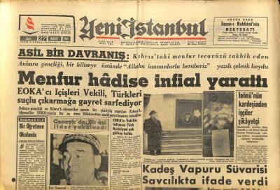 Yeni İstanbul Gazetesi 27 Mart 1962 - Dumlupınarın Battığı Yerde İki Gemi Çarpıştı - Kadeş Vapuru Süvarisi Savcılıkta İfade Verdi GZ93065 - 1