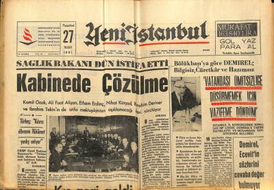 Yeni İstanbul Gazetesi 27 Mart 1967 - DİSK , Topladığı Paraları T.İ.P. Lehine Harcamış GZ93280 - 1