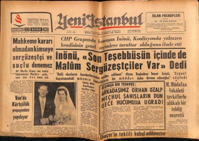 Yeni İstanbul Gazetesi 27 Nisan 1963 -Vanda Kürtçülük Propagandası Yapılıyor GZ57031 - 1