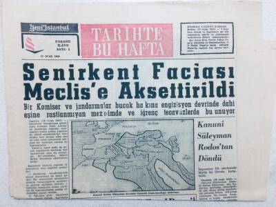 Yeni İstanbul Gazetesi - 27 Ocak 1963 - Tarihte Bu Hafta Eki - Kanuni Süleyman Rodostan Döndü GZ46178 - 2