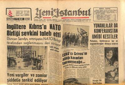 Yeni İstanbul Gazetesi 27 Ocak 1964 - İngiltere Kıbrıs`a Nato Birliği Sevkini Taleb Etti GZ57088 - 1