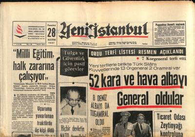 Yeni İstanbul Gazetesi 28 Ağustos 1967 - Dünya Para Sisteminde Değişiklik Yapılması Kararlaştırıldı GZ84177 - 1