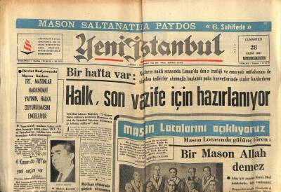 Yeni İstanbul Gazetesi 28 Ekim 1967 - TRT , Masonlar Hakkındaki Yayının , Halka Duyurulmasını Engelliyor GZ74921 - 1