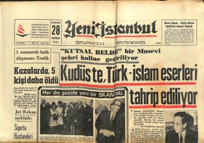 Yeni İstanbul Gazetesi 28 Haziran 1967 - Sultan Abdülazize Paris Seyehatinde Takdim Edilen Nişan Topkapı Müzesindedir GZ102892 - 1