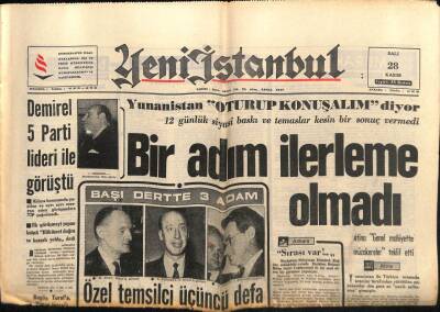 Yeni İstanbul Gazetesi 28 Kasım 1967 - Başı Dertte 3 Adam M. Brosio, R. Bennett, C.Vance GZ57053 - 1