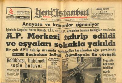 Yeni İstanbul Gazetesi 28 Mart 1963 - Celal Bayar Nümune Hastanesine Götürüldü GZ84691 - 1