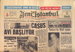 Yeni İstanbul Gazetesi 28 Ocak 1968 - Türkiye'de MAO Rejimi Kurulamaz - Sunay Libya'da GZ158746 - Gökçekoleksiyon