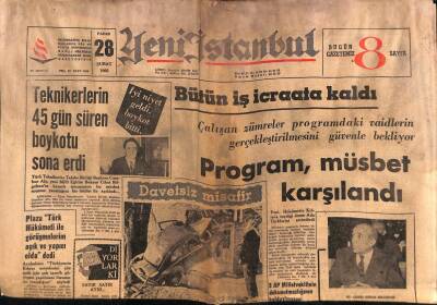 Yeni İstanbul Gazetesi 28 Şubat 1965 -Belediye Prof.Onara Ayda 4500 Tl Ödüyor , Kızamık Salgını Devam Ediyor GZ57044 - 1