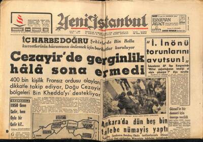 Yeni İstanbul Gazetesi 28 Temmuz 1962 - Cezayirde Gerginlik Hala Sona Ermedi GZ66295 - 2