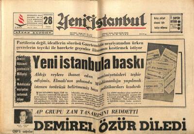 Yeni İstanbul Gazetesi 28 Temmuz 1966 - Elmalının Geri Çağırılış Sebebi Gizli Tutuluyor GZ93229 - 1