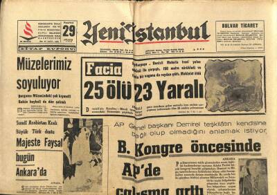 Yeni İstanbul Gazetesi 29 Ağustos 1966 - AP Genel Başkanı Demirel Teşkilatın Kendisine Bağlı Olup Olmadığını Anlamak İstiyor GZ93136 - 1