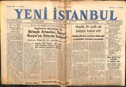 Yeni İstanbul Gazetesi 29 Aralık 1949 - Amerika Rusyaya İhtarda Bulundu GZ103576 - 2