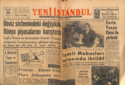 Yeni İstanbul Gazetesi 29 Aralık 1958 - Berlinliler Sovyet Teklifini Reddetti GZ83132 - 1