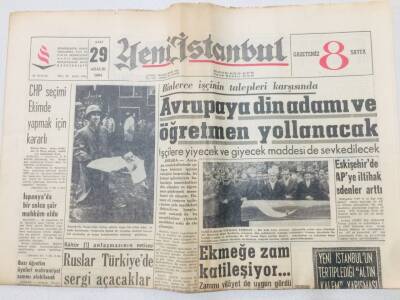 Yeni İstanbul Gazetesi 29 Aralık 1964 - Avrupa ya Din Adamı Yollanacak GZ53211 - 1