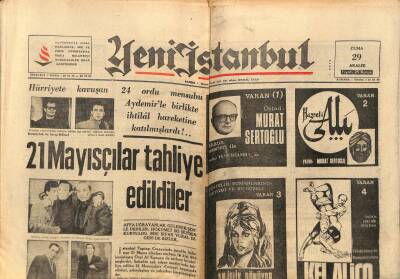 Yeni İstanbul Gazetesi 29 Aralık 1967- 21 Mayısçılar Tahliye Edildiler GZ77593 - 1