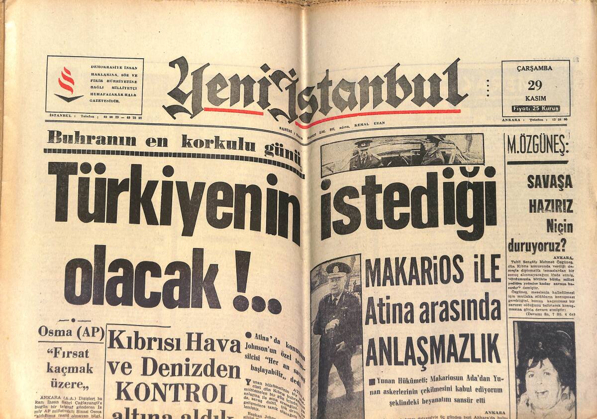Yeni İstanbul Gazetesi 29 Kasım 1967 - Fransa'da Masonluk - İran Şahı Ve Farah Diba Hayatını Anlatıyor GZ153401 - 1