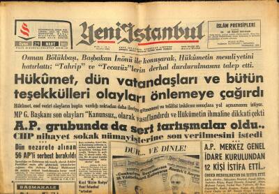 Yeni İstanbul Gazetesi 29 Mart 1963 - Bursada 200 Talebenin Yürüyüşünü 20.000 Kişi Temaşa Etti GZ84692 - 1