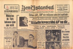 Yeni İstanbul Gazetesi 29 Mart 1964 - Makarios İki Türk Bakanın İşine Son Verdi GZ158762 - Gökçekoleksiyon