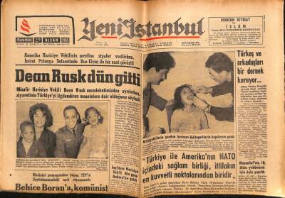 Yeni İstanbul Gazetesi 29 Nisan 1963 -Türkeş Ve Arkadaşları Bir Dernek Kuruyor GZ57033 - 1