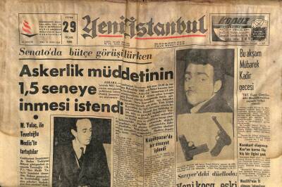 Yeni İstanbul Gazetesi 29 Ocak 1965 -Askerlik Müddetinin 1.5 Seneye İnmesi İstendi GZ57019 - 1