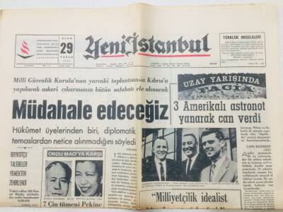 Yeni İstanbul Gazetesi 29 Ocak 1967 - Üç Amerikalı Astronot Yanarak Can Verdi GZ53224 - 1