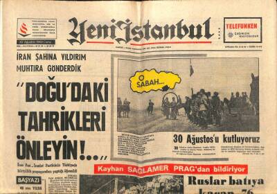 Yeni İstanbul Gazetesi 30 Ağustos 1968 - Guatemalada Amerikan Büyükelçisi Öldürüldü GZ102984 - 1