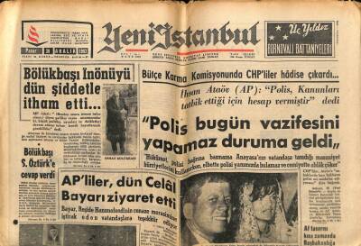 Yeni İstanbul Gazetesi 30 Aralık 1962 - Bölükbaşı İnönüyü Dün Şiddetle İtham Etti GZ57163 - 1