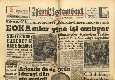 Yeni İstanbul Gazetesi 30 Mart 1962 - Kıbrısta 10 Bin Rum Öğrenci Türkler Aleyhine Nümayiş Yaptı GZ84143 - 1
